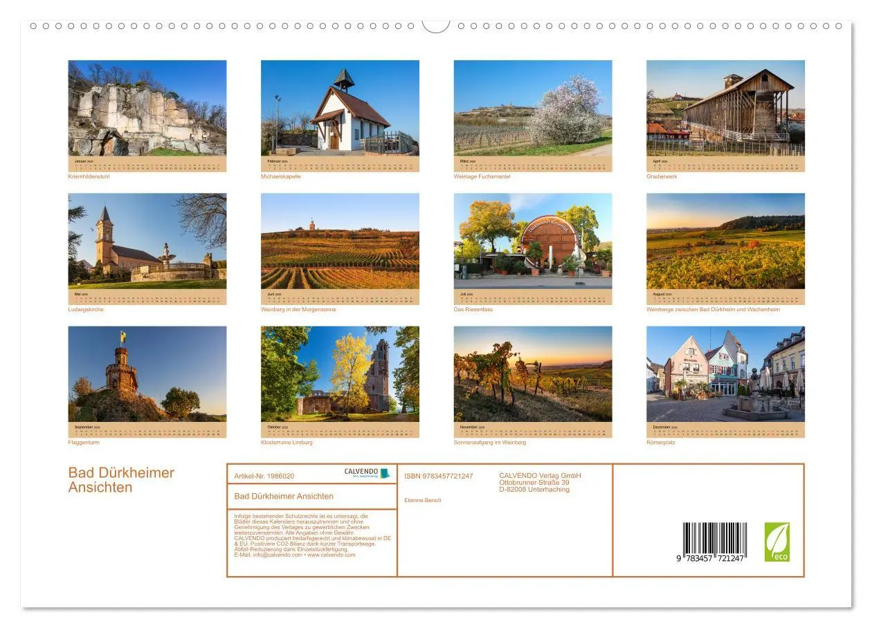 Bild: 9783457721247 | Bad Dürkheimer Ansichten (hochwertiger Premium Wandkalender 2026...