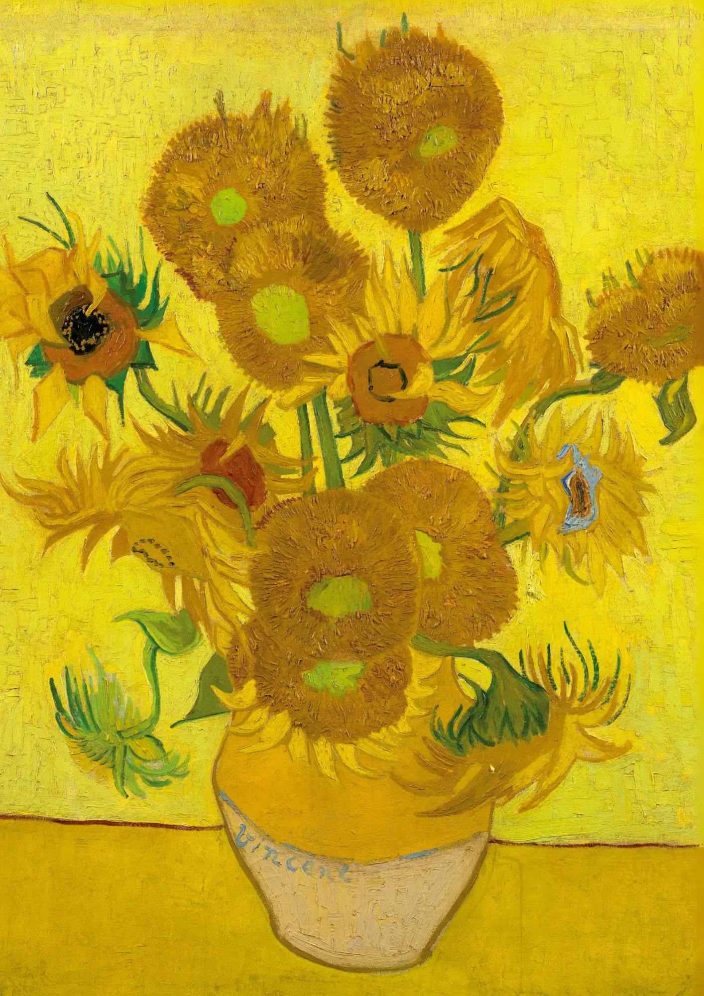 Cover: 9783753801247 | Notizbuch A4 blanko - Hardcover Motiv Sonnenblumen Vincent van Gogh...
