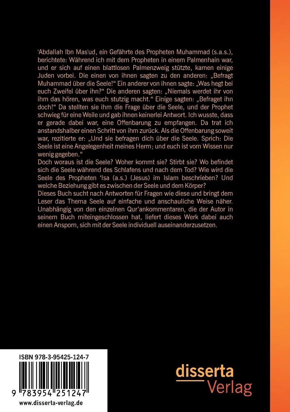 Rückseite: 9783954251247 | Die Seele im Islam: Zwischen Theologie und Philosophie | Magdy Elleisy