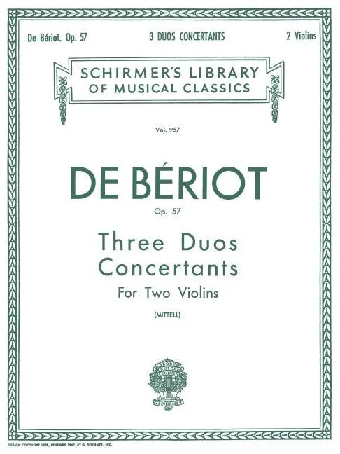 Cover: 9780793551347 | 3 Duos Concertante, Op. 57 | P. Mittell | Broschüre | Englisch | 1986