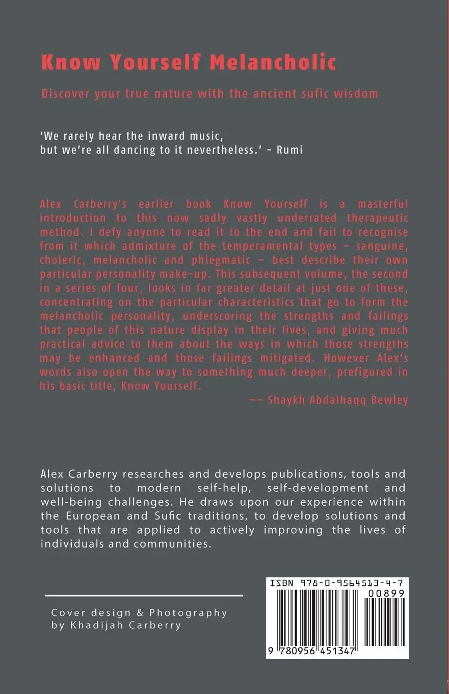 Rückseite: 9780956451347 | Know Yourself Melancholic | Alex Carberry | Taschenbuch | Englisch