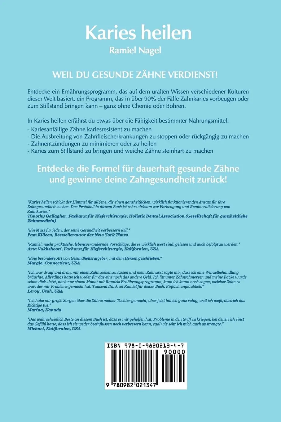 Rückseite: 9780982021347 | Karies Heilen | Naturlich Starke Zahne Mit Der Richtigen Ernahrung