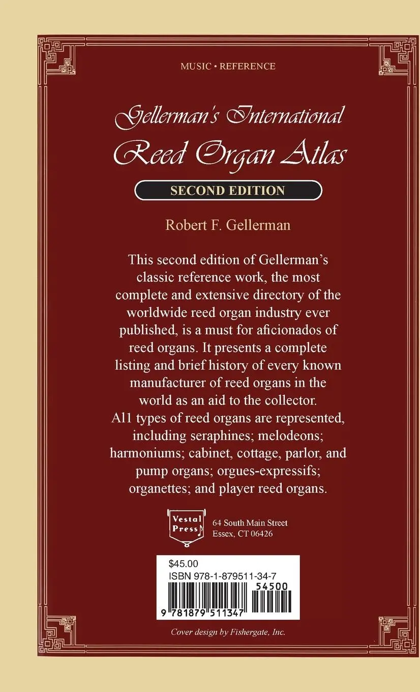 Rückseite: 9781879511347 | Gellerman's International Reed Organ Atlas | Robert F. Gellerman