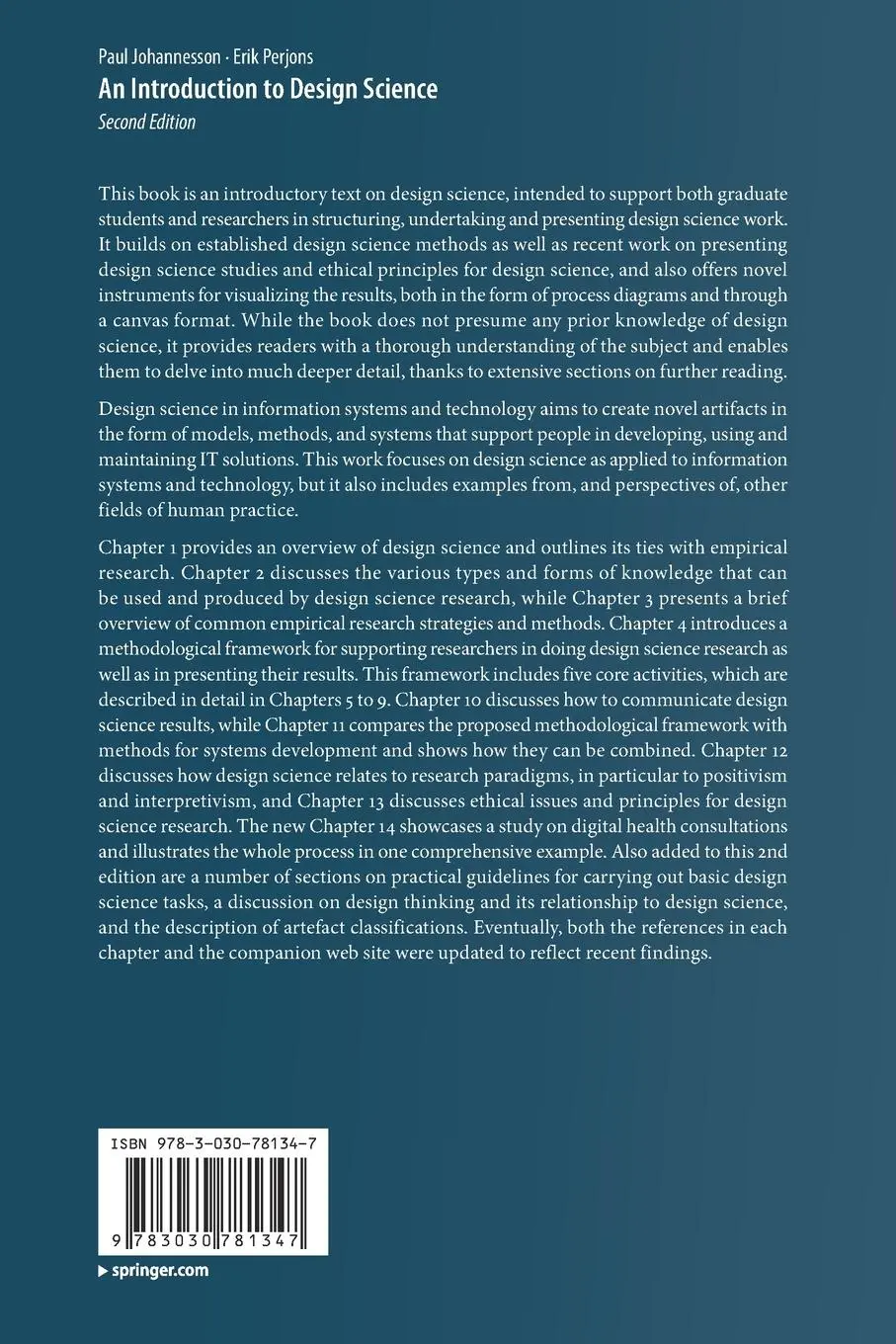 Rückseite: 9783030781347 | An Introduction to Design Science | Paul Johannesson (u. a.) | Buch