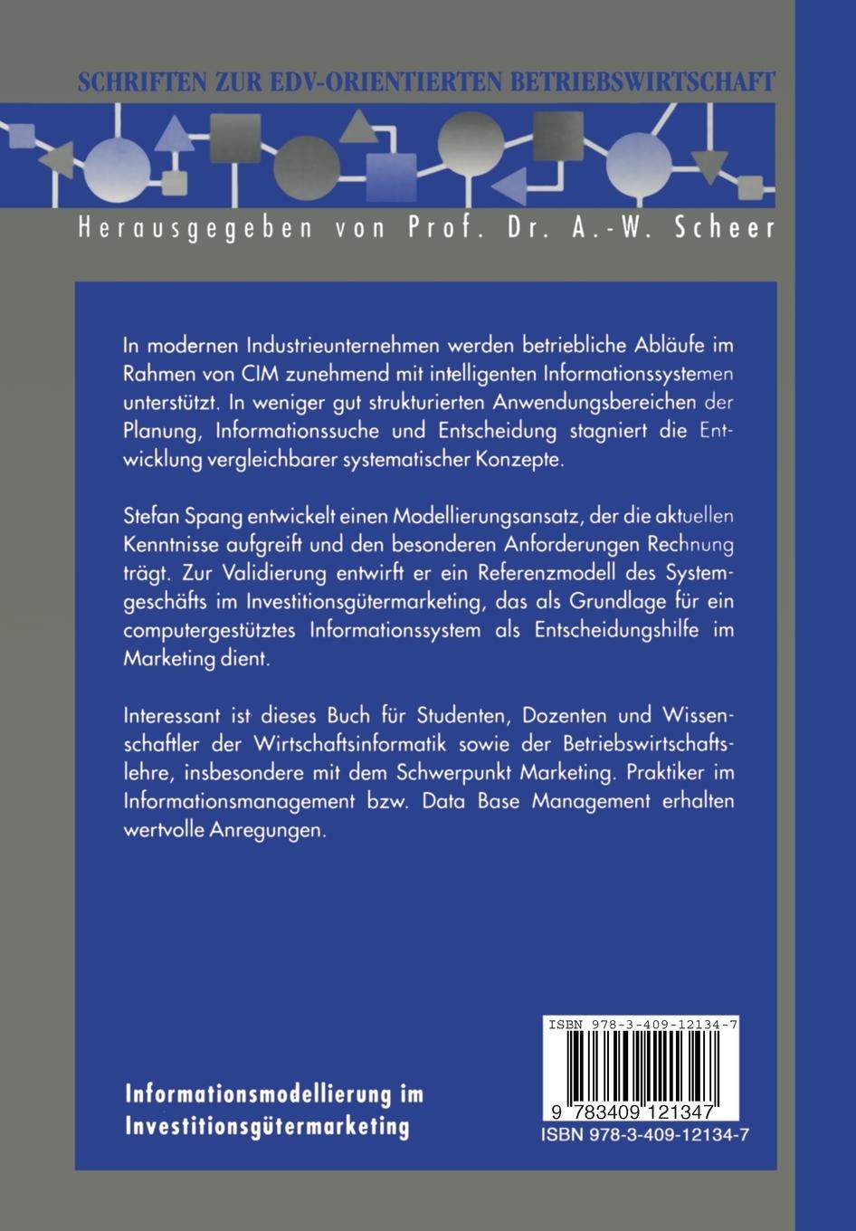Rückseite: 9783409121347 | Informationsmodellierung im Investitionsgütermarketing | Stefan Spang