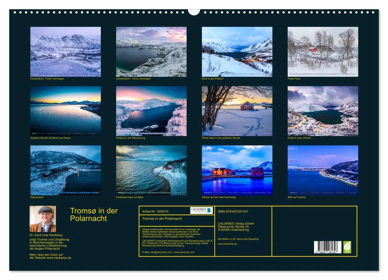 Bild: 9783457261347 | Tromsø in der Polarnacht (Wandkalender 2026 DIN A2 quer), CALVENDO...