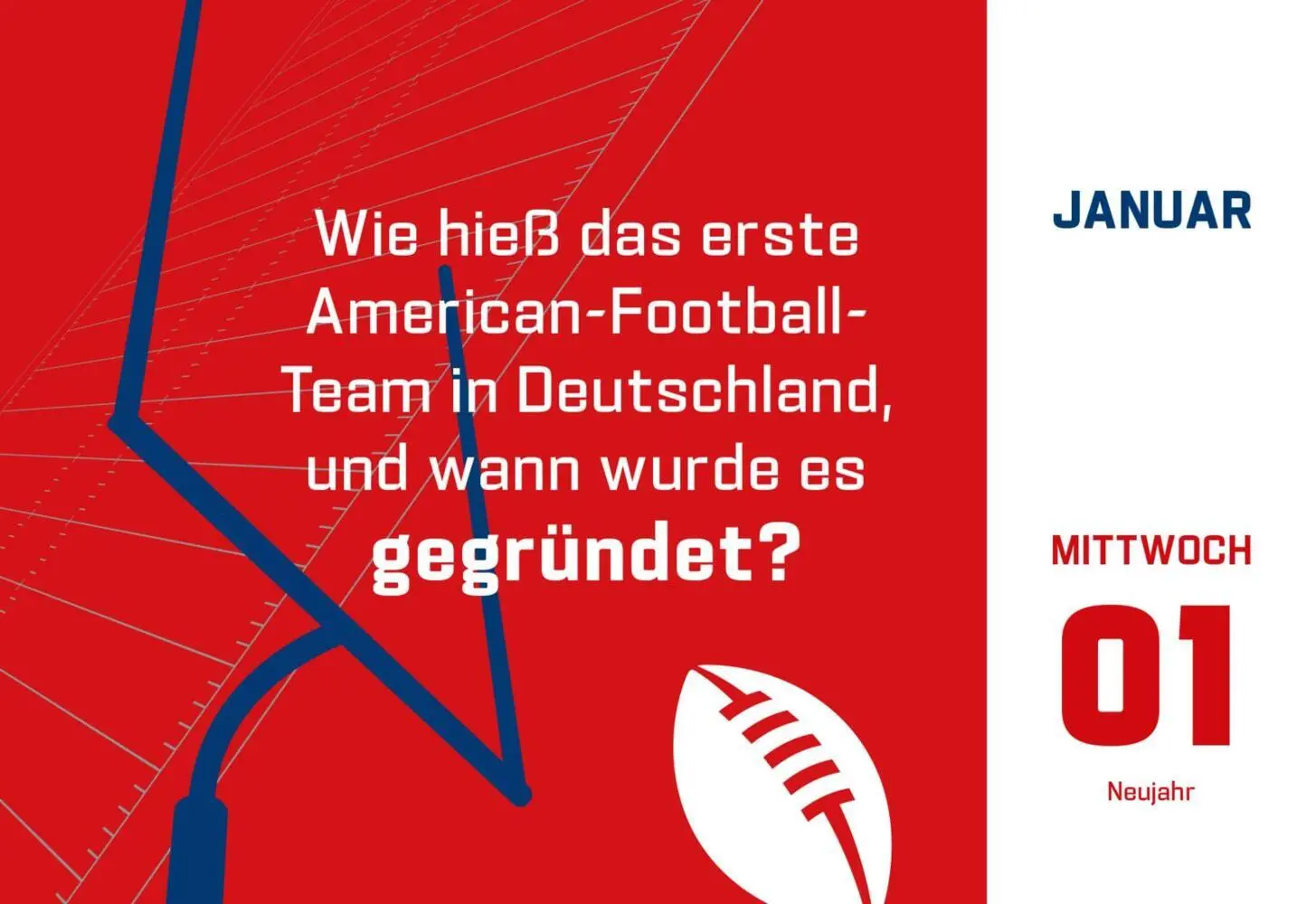 Bild: 9783830321347 | NFL Quiz Kalender - 2025 | Holger Weishaupt | Kalender | Deutsch