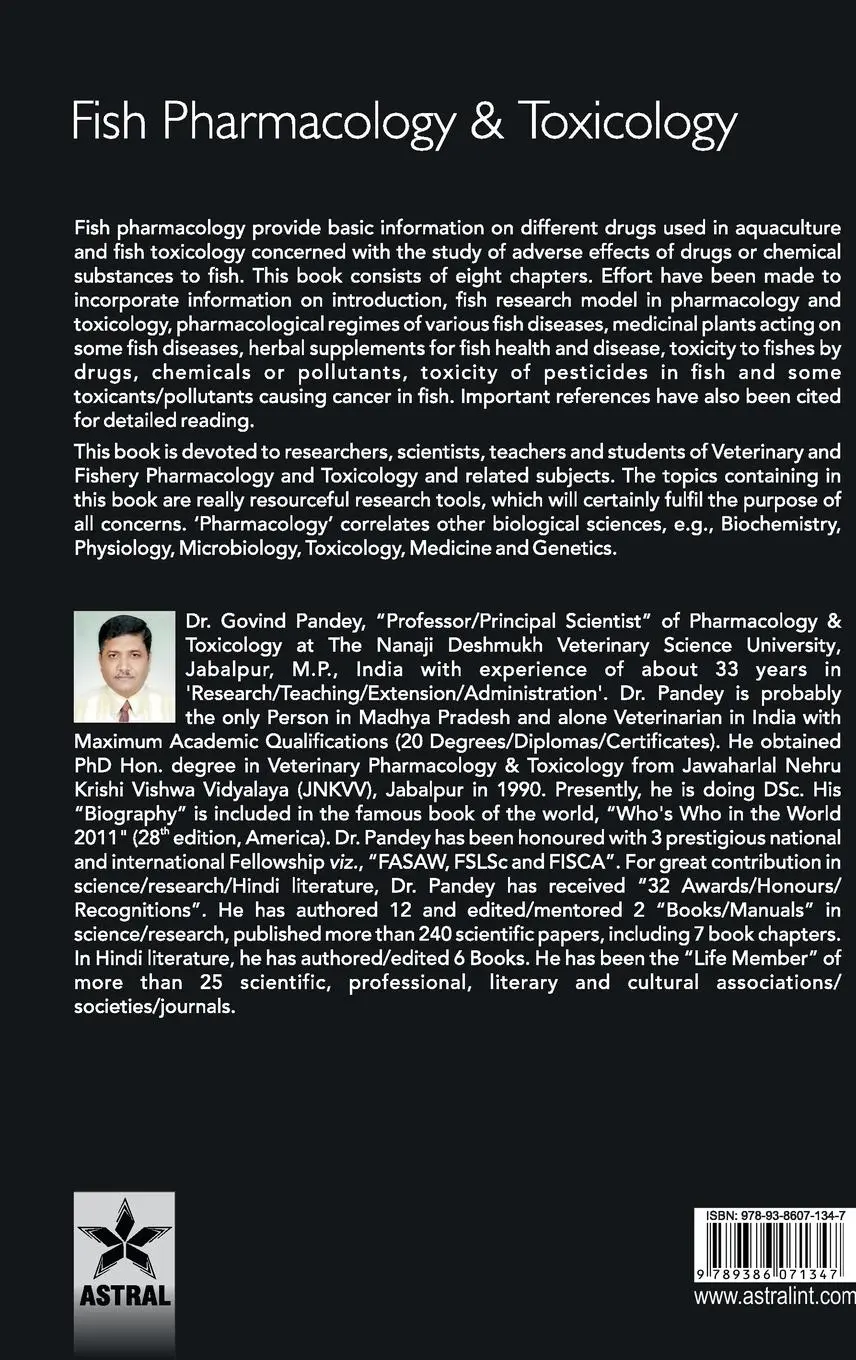 Rückseite: 9789386071347 | Fish Pharmacology and Toxicology: Research Reviews | Govind Pandey