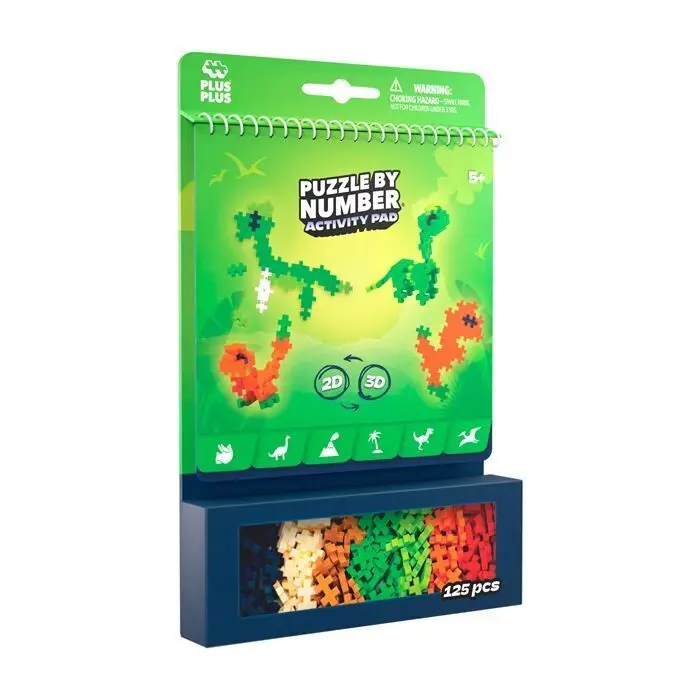 Cover: 5710409111447 | PLUS PLUS - 125 Kreativ Bausteine Puzzle Dinosaurier | In Karton