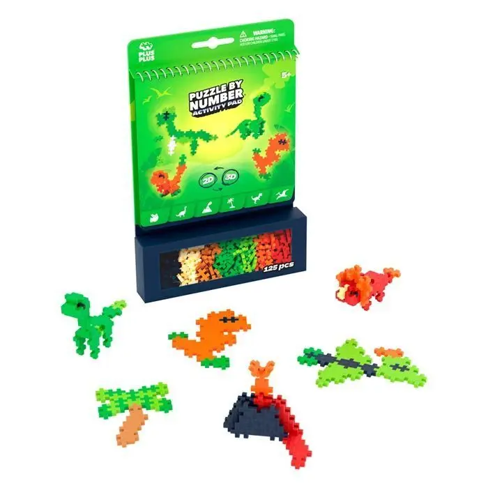 Bild: 5710409111447 | PLUS PLUS - 125 Kreativ Bausteine Puzzle Dinosaurier | In Karton