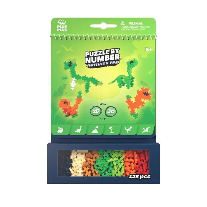 Bild: 5710409111447 | PLUS PLUS - 125 Kreativ Bausteine Puzzle Dinosaurier | In Karton