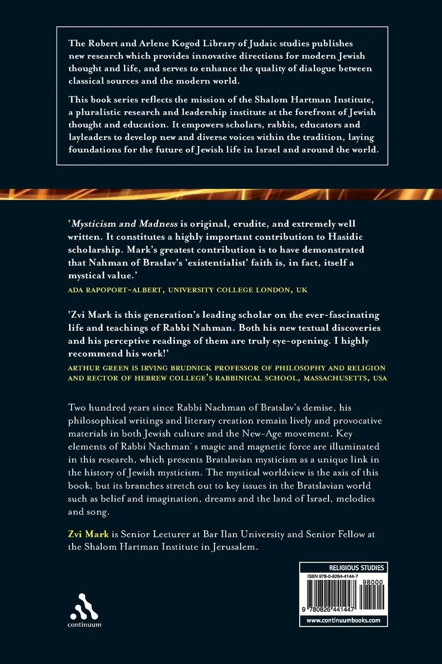 Rückseite: 9780826441447 | Mysticism and Madness | Zvi Mark | Taschenbuch | Englisch | 2009