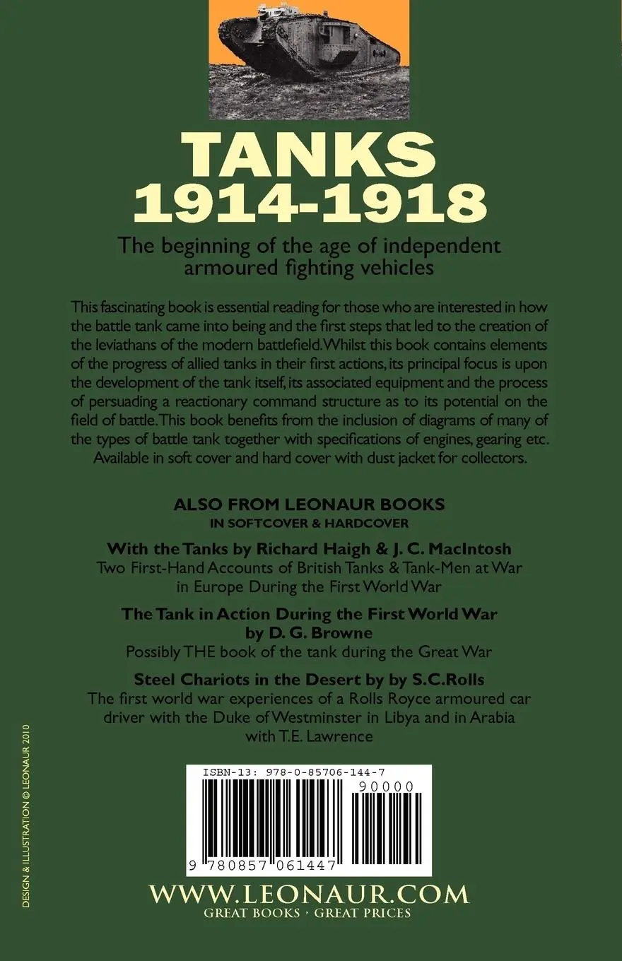 Rückseite: 9780857061447 | Tanks 1914-1918; the Development of Allied Tanks and Armoured...