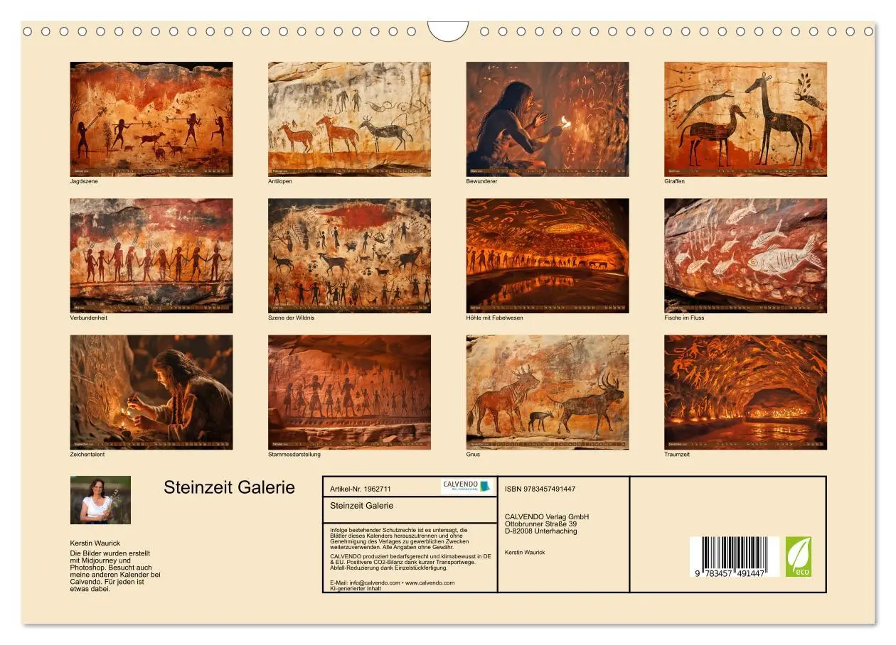 Bild: 9783457491447 | Steinzeit Galerie (Wandkalender 2026 DIN A3 quer), CALVENDO...