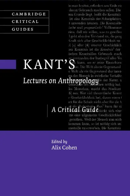 Cover: 9781316621547 | Kant's Lectures on Anthropology | Alix Cohen | Taschenbuch | Englisch