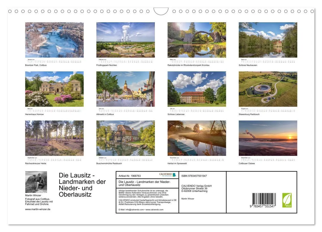 Bild: 9783457551547 | Die Lausitz - Landmarken der Nieder- und Oberlausitz (Wandkalender...