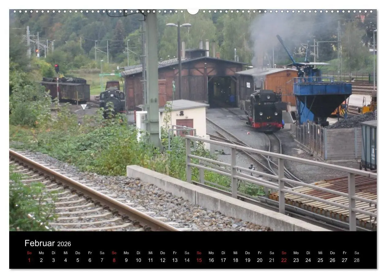 Bild: 9783516021547 | Sächsische Dampfeisenbahnen 2026 (hochwertiger Premium Wandkalender...