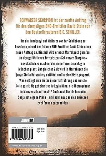 Rückseite: 9782496701647 | Schwarzer Skorpion | B. C. Schiller | Taschenbuch | 236 S. | Deutsch