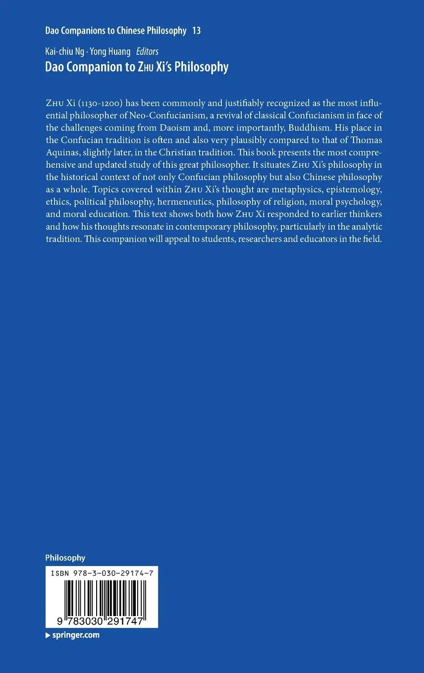 Rückseite: 9783030291747 | Dao Companion to ZHU Xi's Philosophy | Yong Huang (u. a.) | Buch | xv