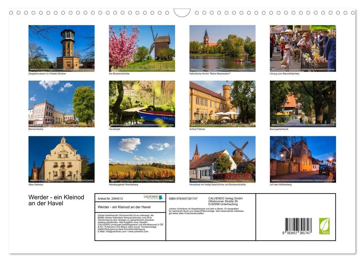 Bild: 9783457391747 | Werder - ein Kleinod an der Havel (Wandkalender 2026 DIN A3 quer),...