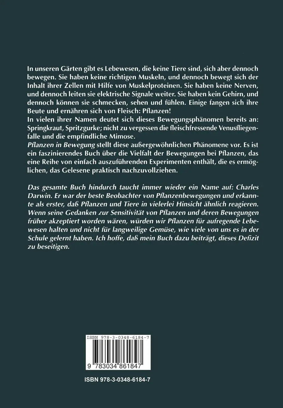 Rückseite: 9783034861847 | Pflanzen in Bewegung | Das Muskel- und Nervensystem der Pflanzen