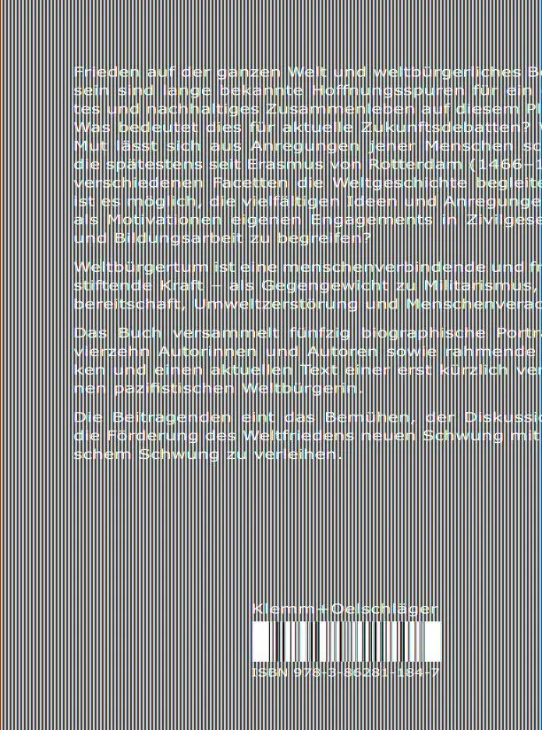 Rückseite: 9783862811847 | Friedenshoffnung Weltbürgertum | Gregor Lang-Wojtasik (u. a.) | Buch