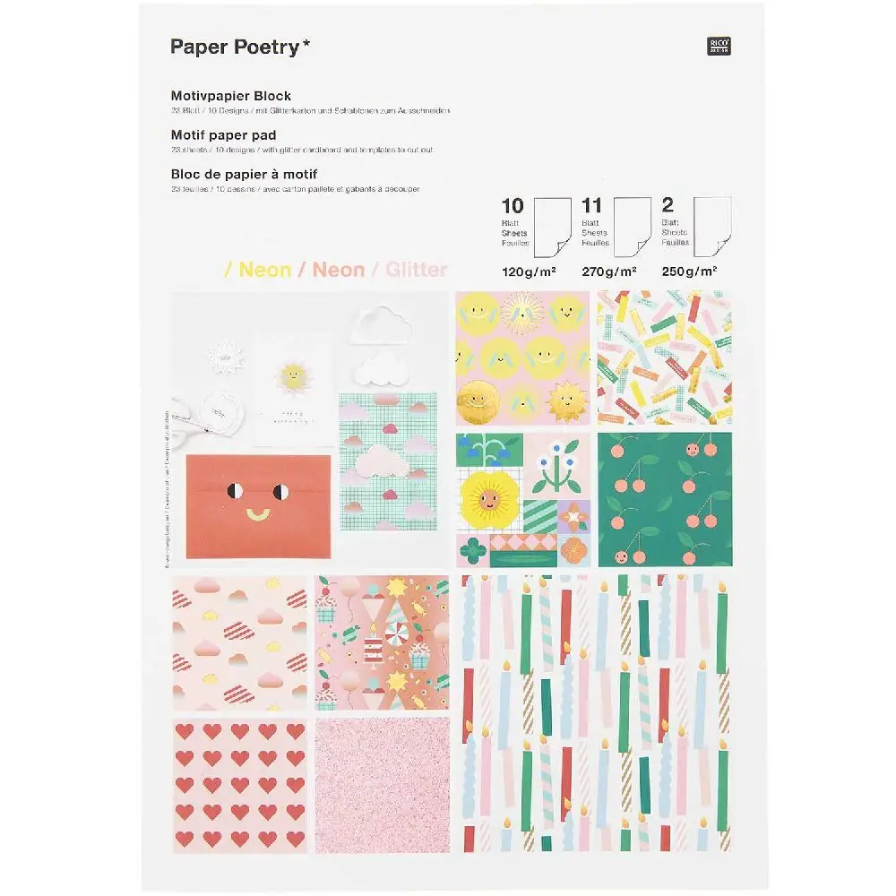 Motivpapierblock Happy Birthday FSC MIX