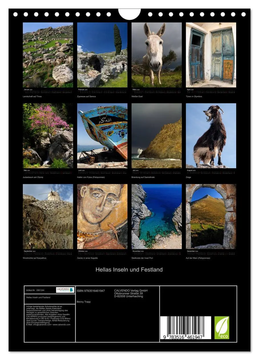 Bild: 9783516461947 | Hellas Inseln und Festland (Wandkalender 2026 DIN A4 hoch),...