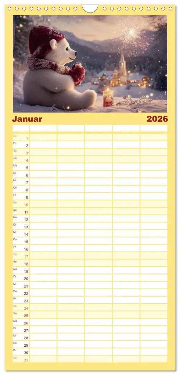 Bild: 9783516601947 | Familienplaner 2026 - Kleiner Eisbär und die große Welt mit 5...
