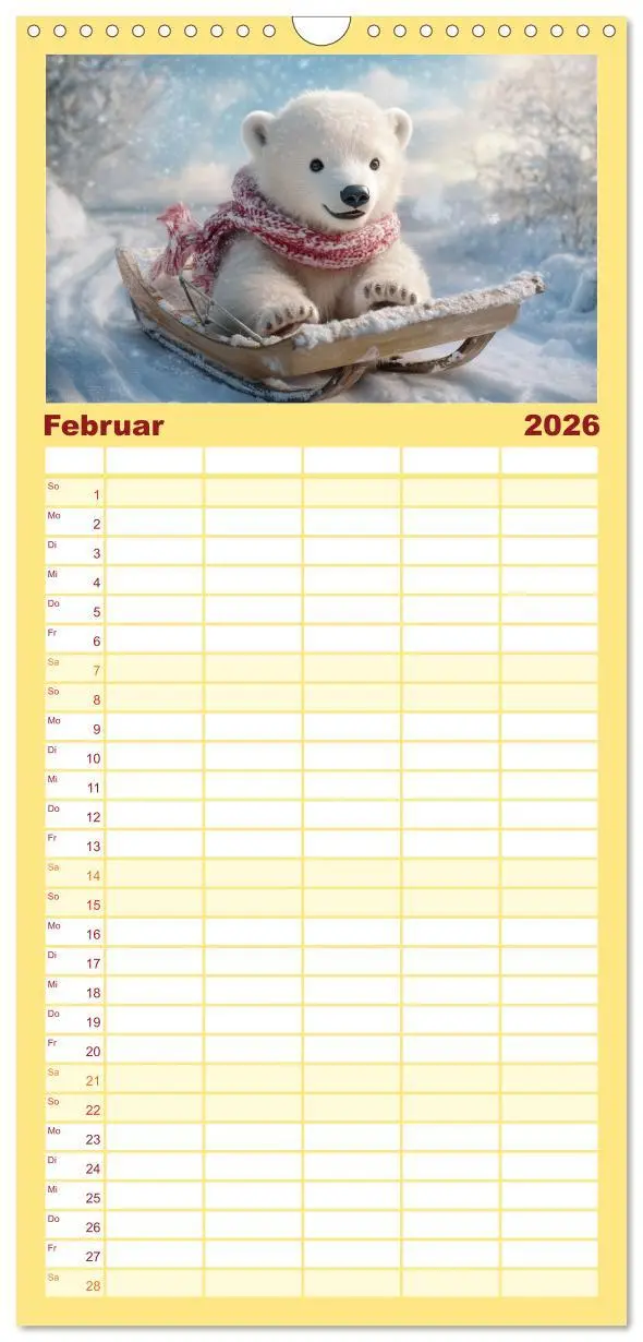 Bild: 9783516601947 | Familienplaner 2026 - Kleiner Eisbär und die große Welt mit 5...