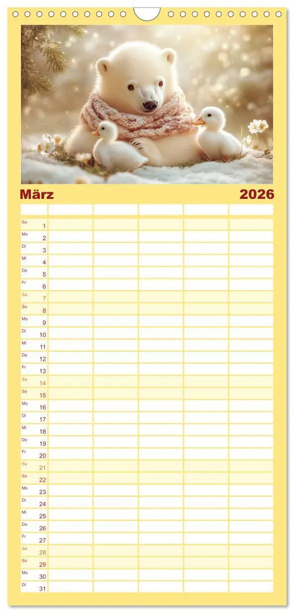Bild: 9783516601947 | Familienplaner 2026 - Kleiner Eisbär und die große Welt mit 5...