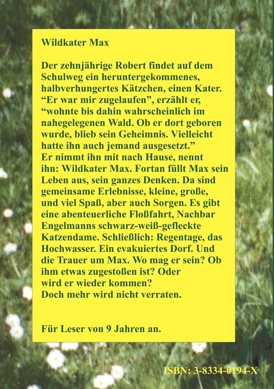 Rückseite: 9783833401947 | Wildkater Max | Hannelore Freisleben | Taschenbuch | 88 S. | Deutsch