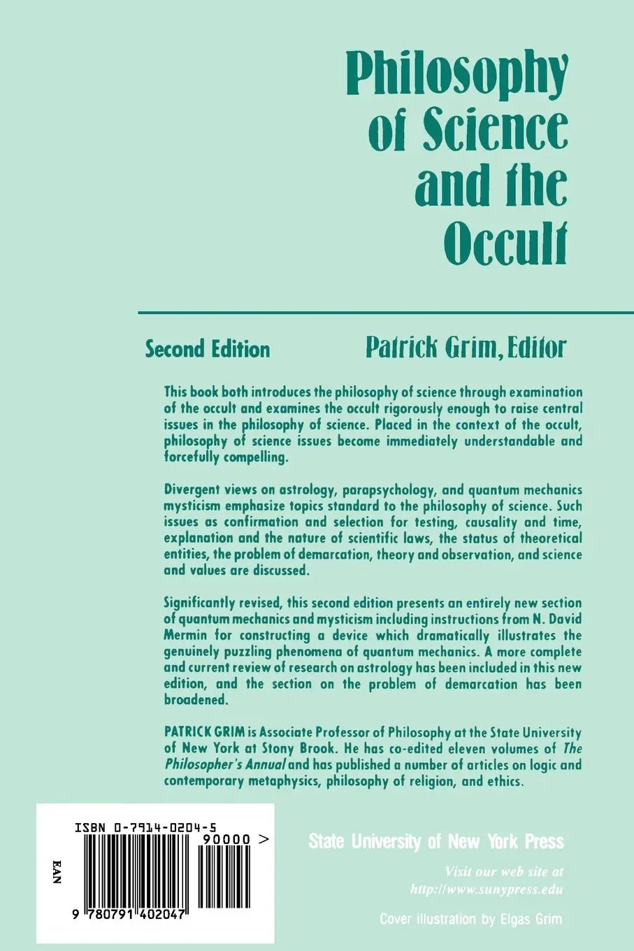 Rückseite: 9780791402047 | Philosophy of Science and the Occult | Second Edition | Patrick Grim