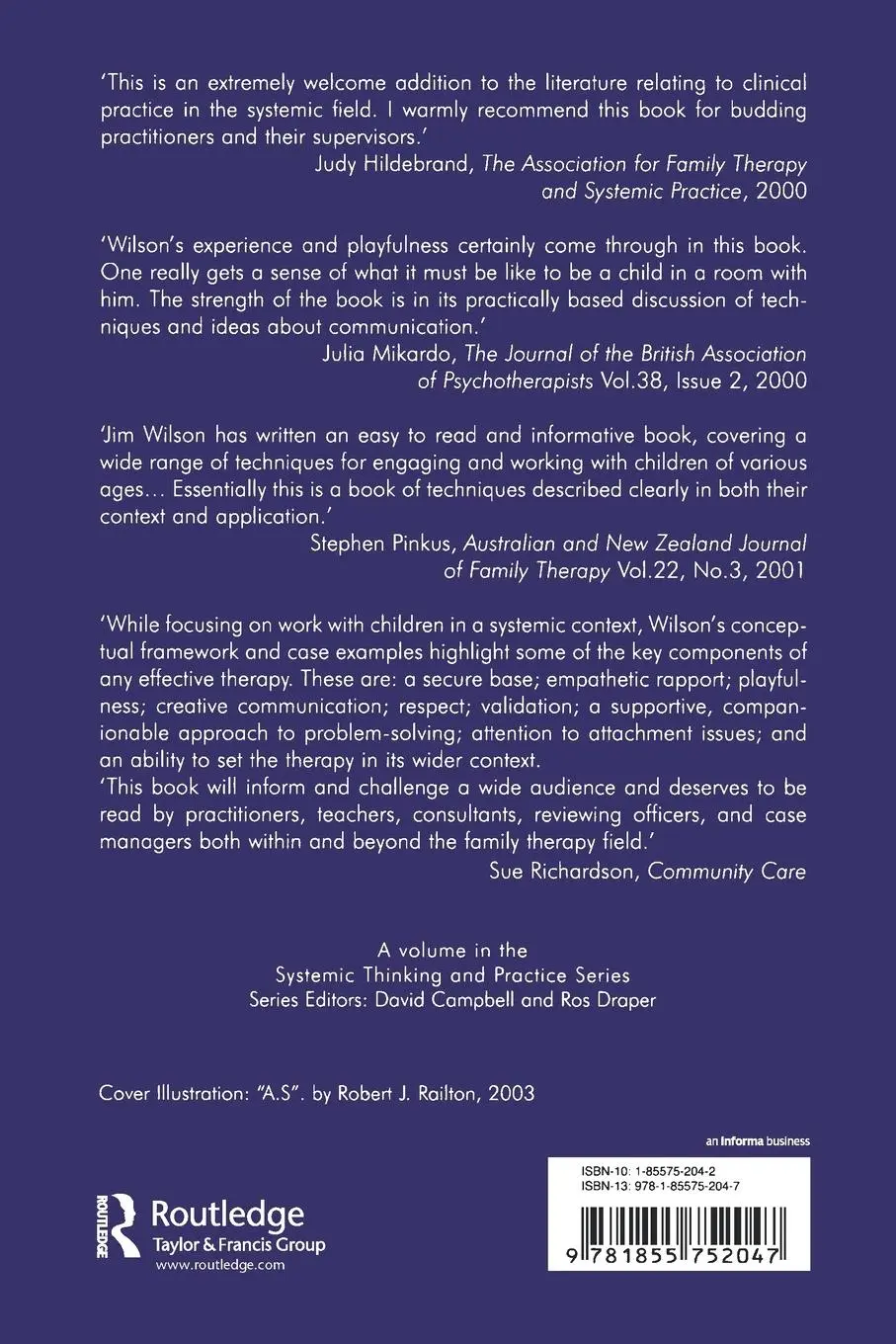 Rückseite: 9781855752047 | Child-Focused Practice | A Collaborative Systemic Approach | Wilson