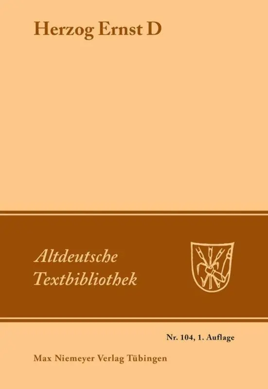 Cover: 9783484202047 | Herzog Ernst D | (wahrscheinlich von Ulrich von Etzenbach) | Rosenfeld
