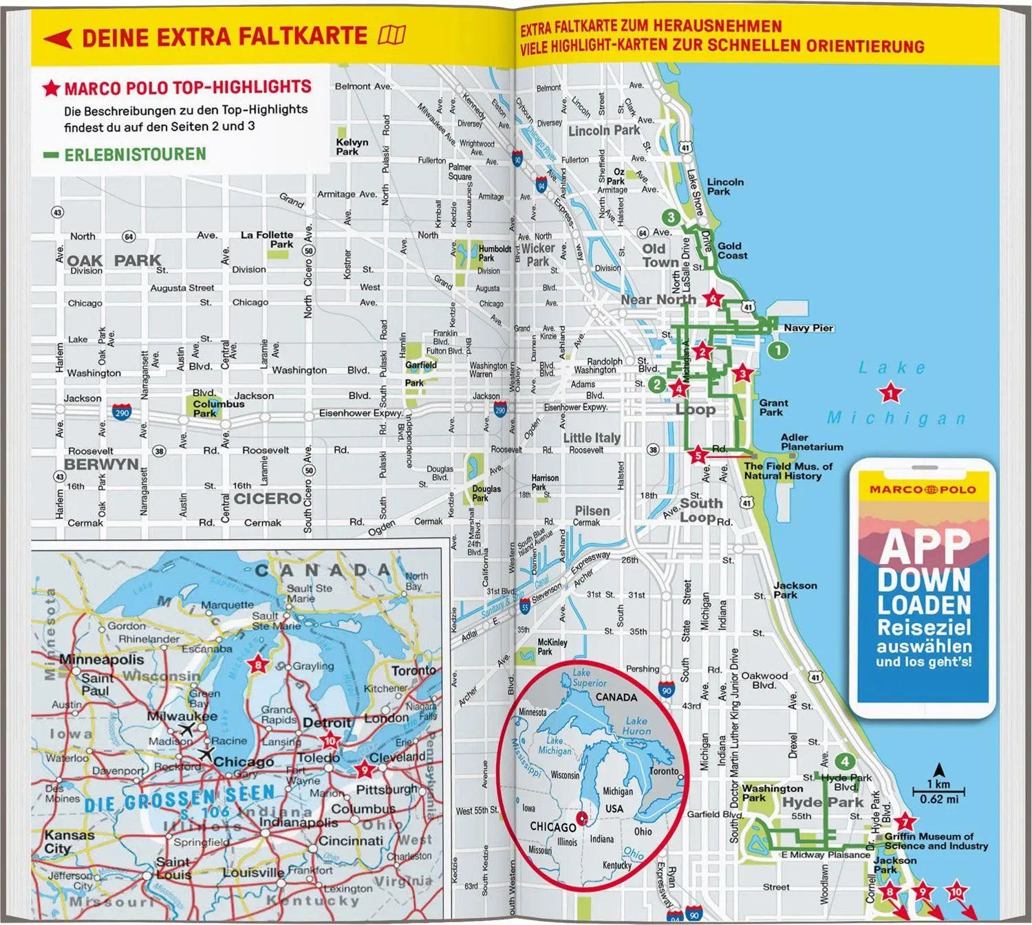 Bild: 9783829742047 | MARCO POLO Reiseführer Chicago und die Großen Seen | Jeier (u. a.)