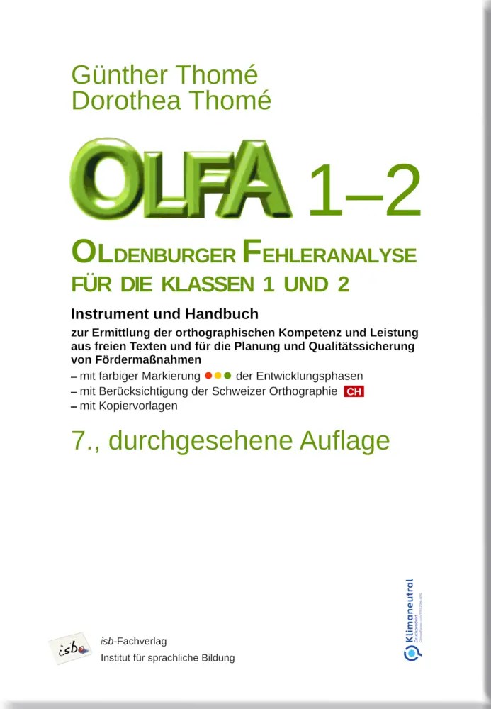 Cover: 9783942122047 | OLFA 1-2: Oldenburger Fehleranalyse für die Klassen 1 und 2. | 52 S.