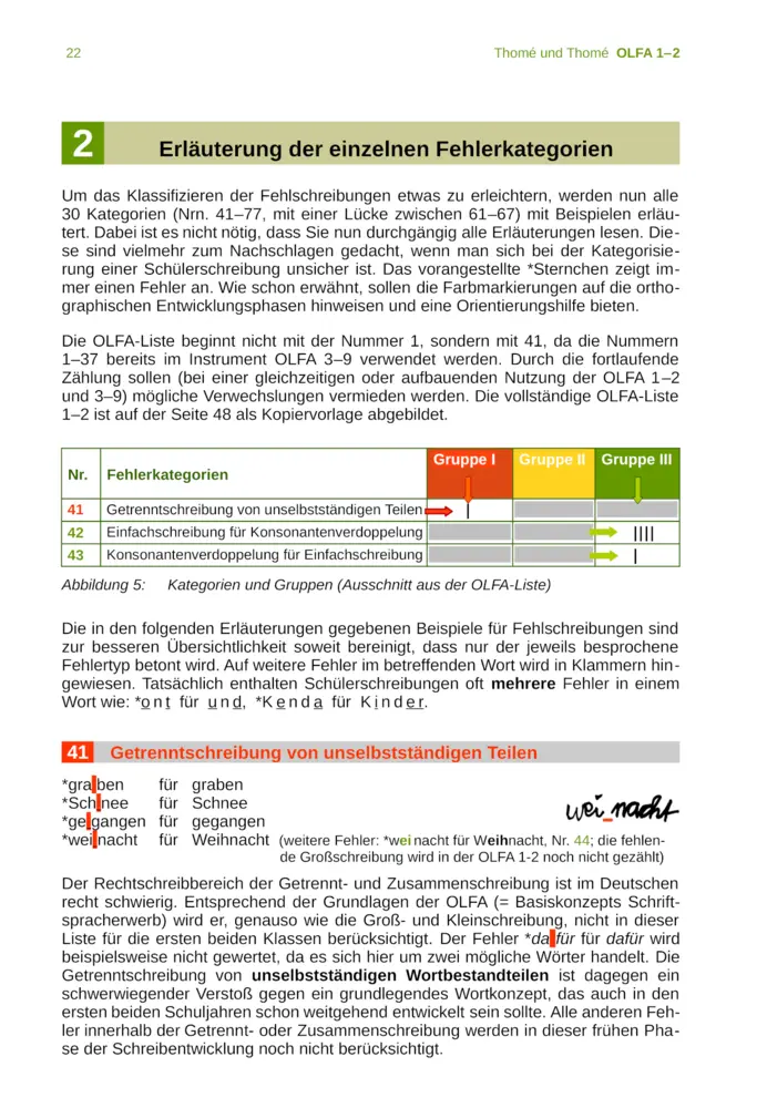 Bild: 9783942122047 | OLFA 1-2: Oldenburger Fehleranalyse für die Klassen 1 und 2. | 52 S.