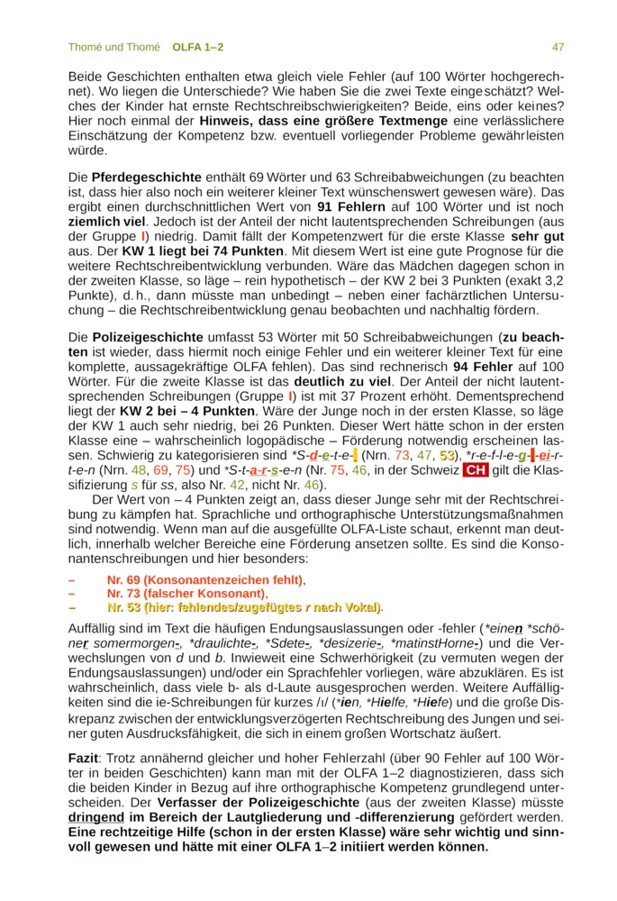 Bild: 9783942122047 | OLFA 1-2: Oldenburger Fehleranalyse für die Klassen 1 und 2. | 52 S.