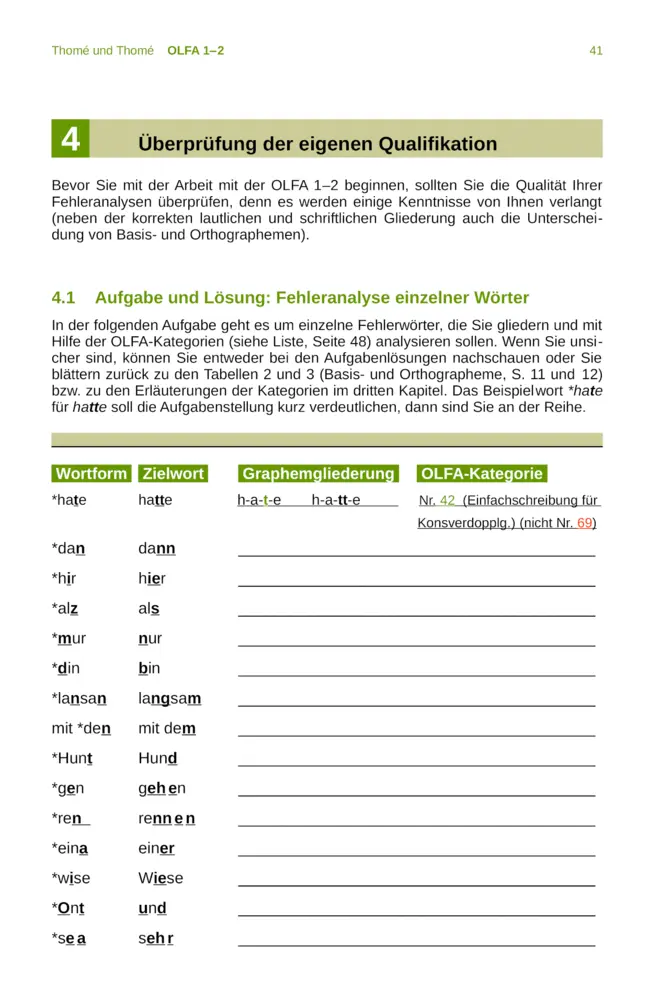 Bild: 9783942122047 | OLFA 1-2: Oldenburger Fehleranalyse für die Klassen 1 und 2. | 52 S.