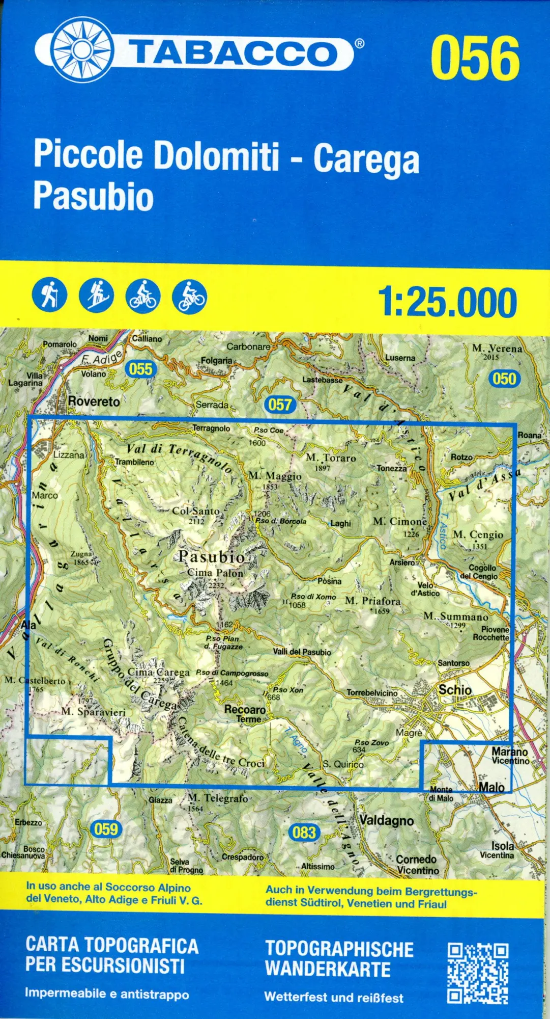 Cover: 9788883152047 | 56 Piccole Dolomiti | 1:25000 | (Land-)Karte | Gefalzt | Deutsch