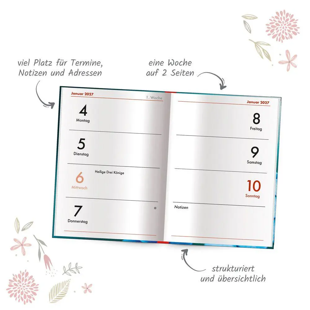 Bild: 4251901512147 | TRÖTSCH - Taschenkalender A7 Marienkäfer 2027 | Mini-Terminkalender