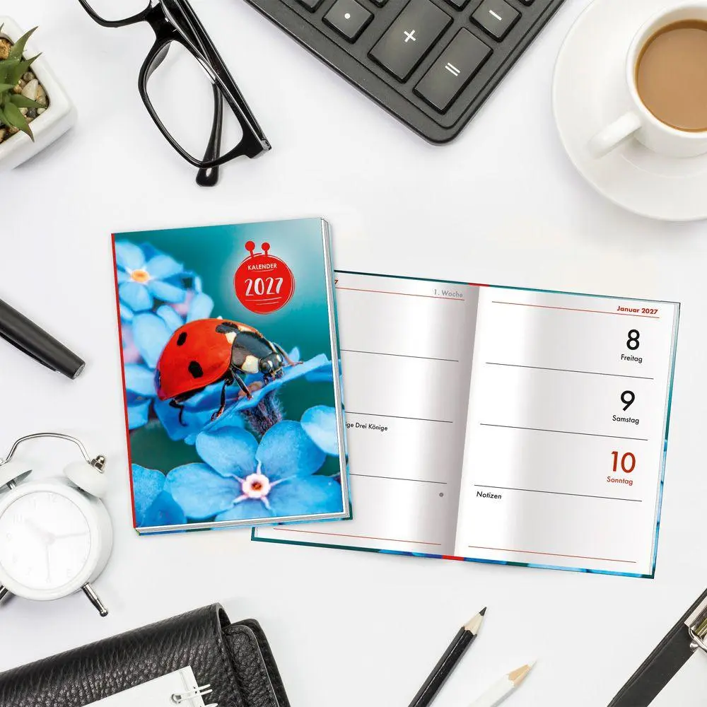 Bild: 4251901512147 | TRÖTSCH - Taschenkalender A7 Marienkäfer 2027 | Mini-Terminkalender