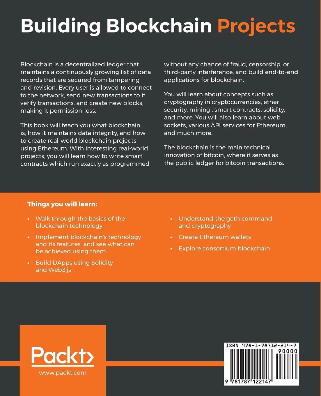 Rückseite: 9781787122147 | Building Blockchain Projects | Narayan Prusty | Taschenbuch | Englisch