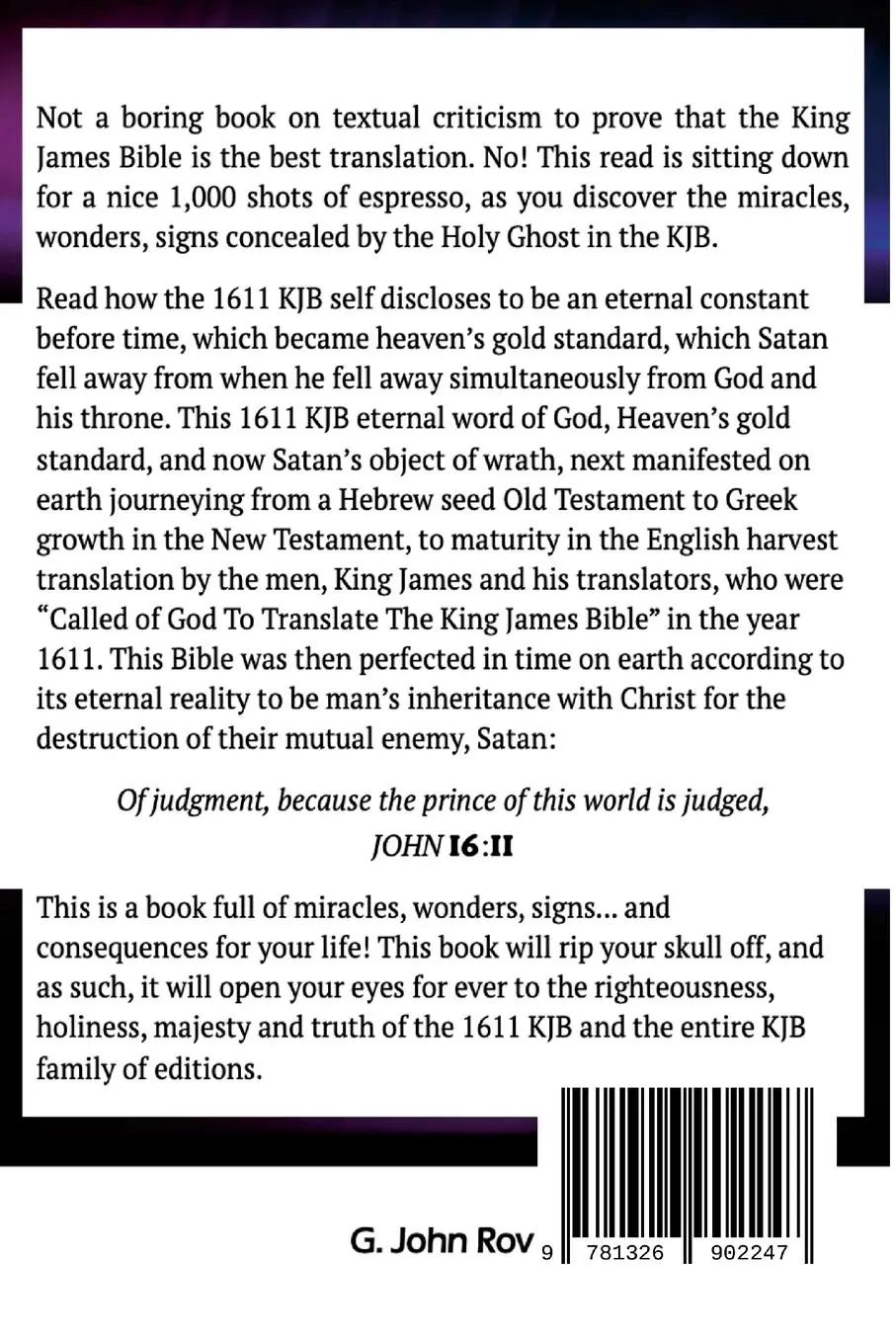 Rückseite: 9781326902247 | Called Of God To Translate The King James Bible | G. John R¿v | Buch