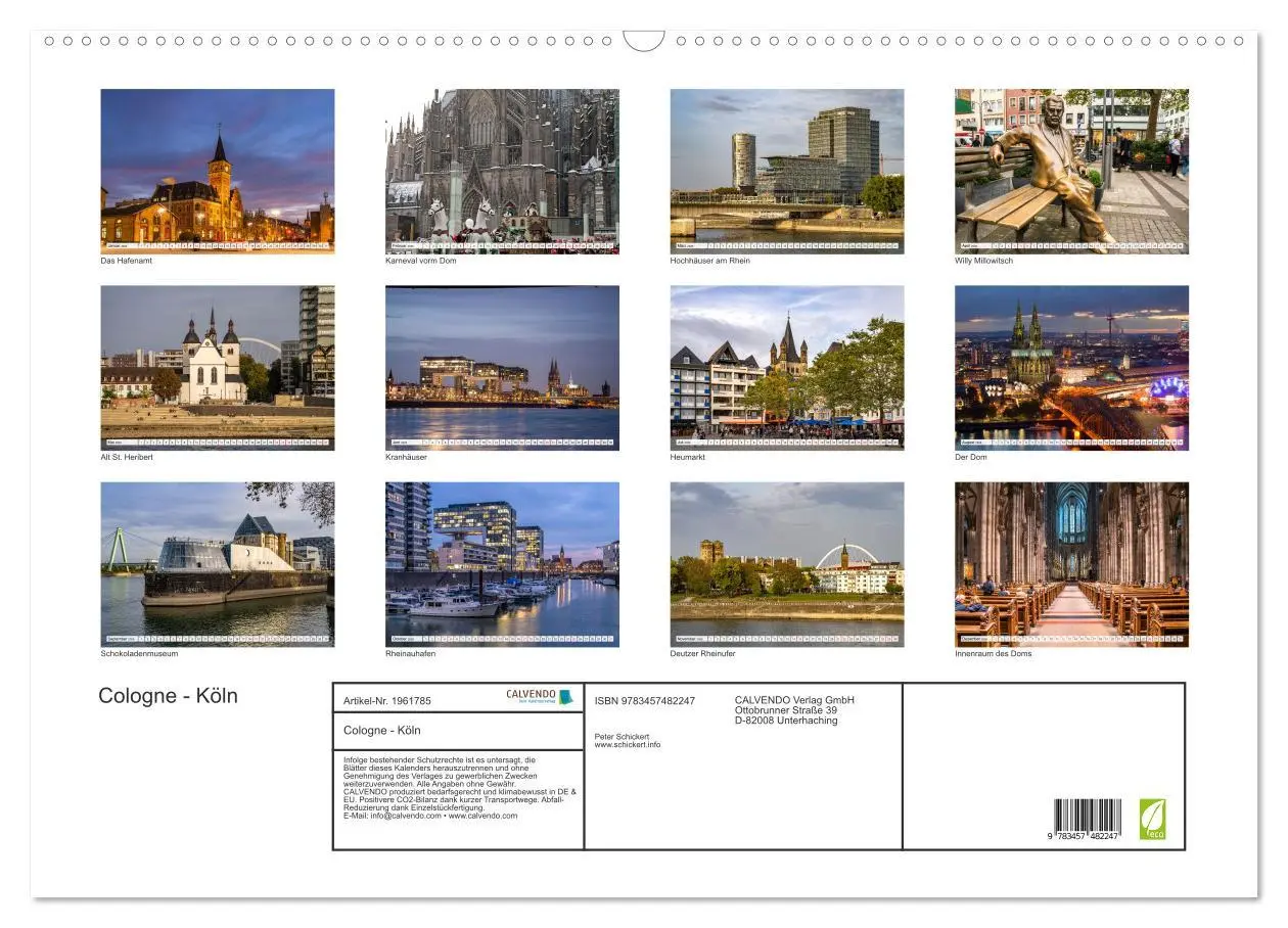 Bild: 9783457482247 | Cologne - Köln (Wandkalender 2026 DIN A2 quer), CALVENDO...