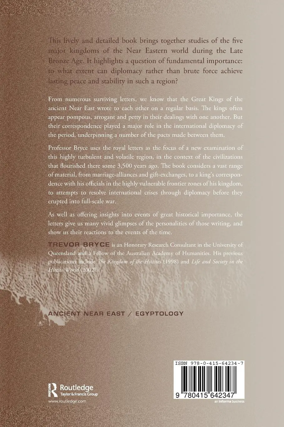 Rückseite: 9780415642347 | Letters of the Great Kings of the Ancient Near East | Trevor Bryce