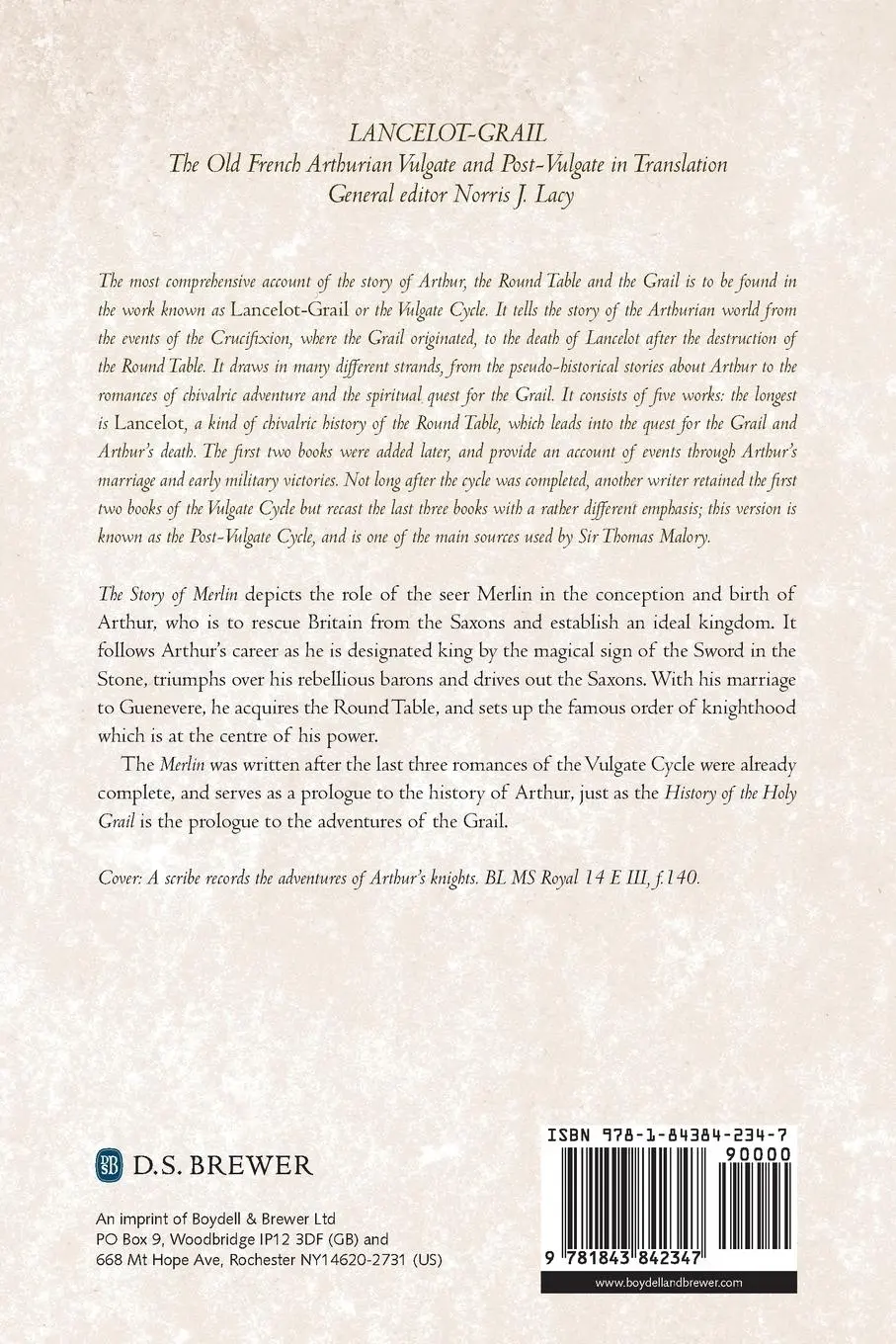 Rückseite: 9781843842347 | Lancelot-Grail: 2. The Story of Merlin | Norris J. Lacy | Taschenbuch