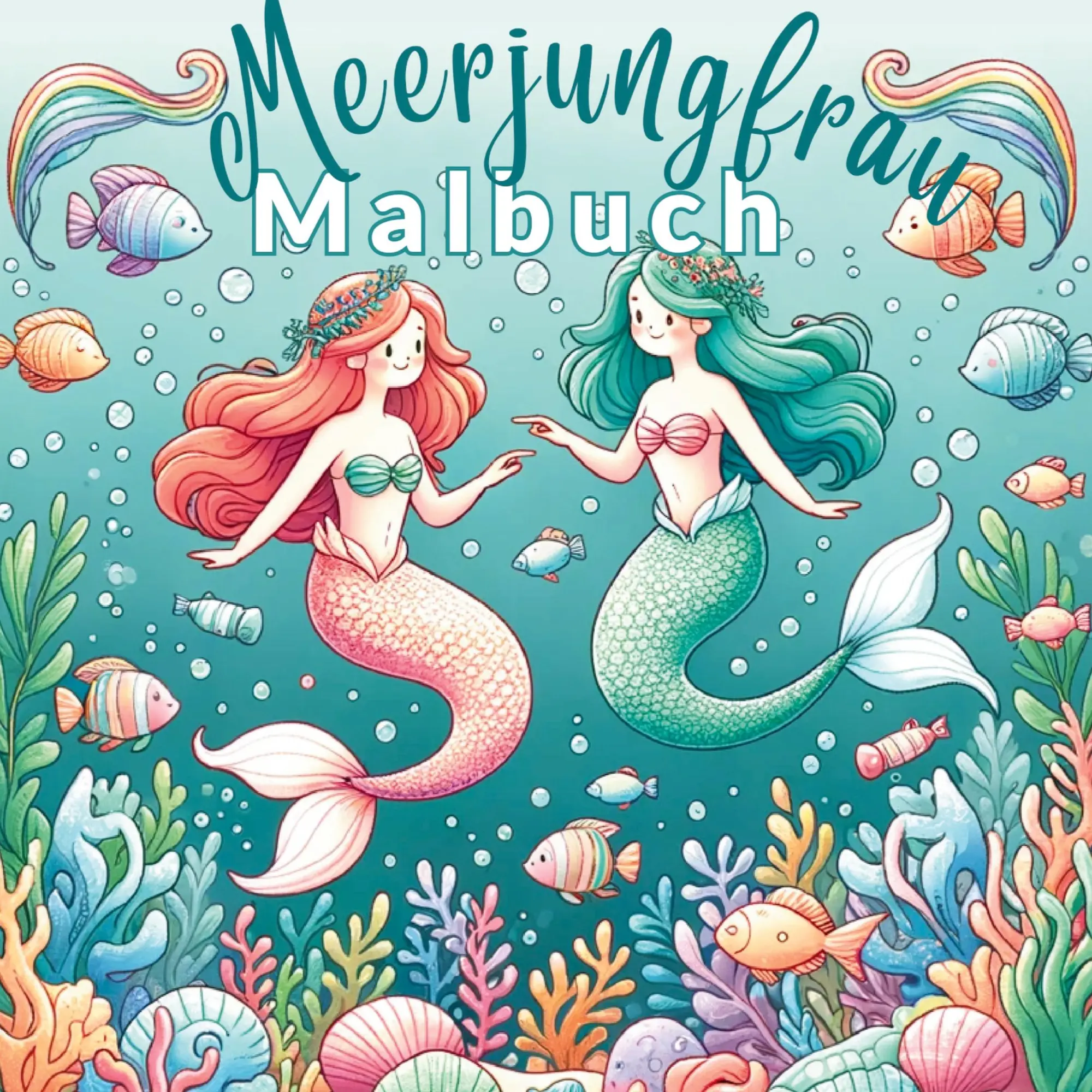 Cover: 9783384112347 | Meerjungfrauen-Malbuch mit 55 Fantasievollen Ausmalvorlagen für...