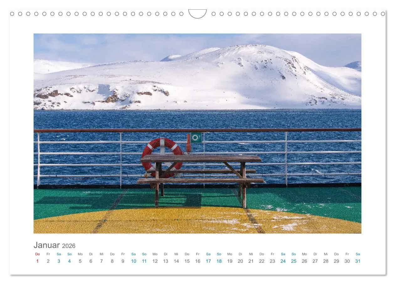 Bild: 9783457302347 | Kurs Nord - mit dem Postschiff (Wandkalender 2026 DIN A3 quer),...